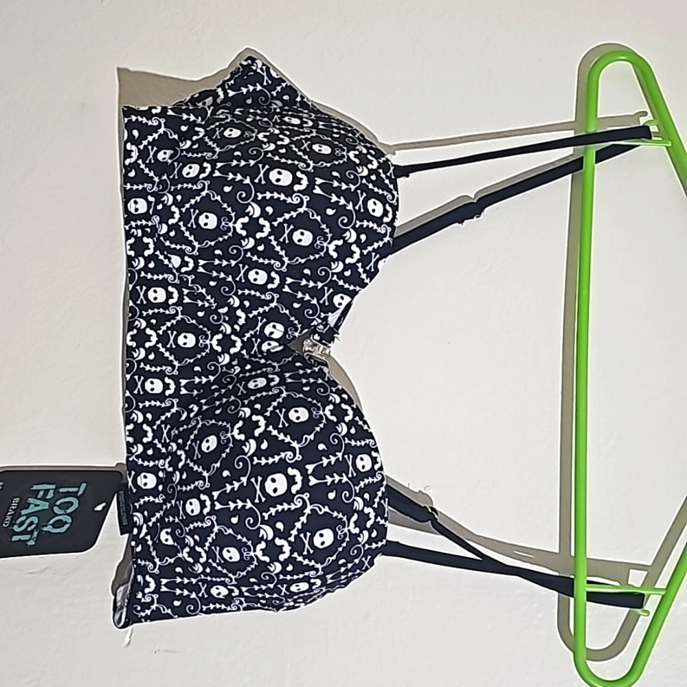 Too Fast Skull Skirted Bikini NWT